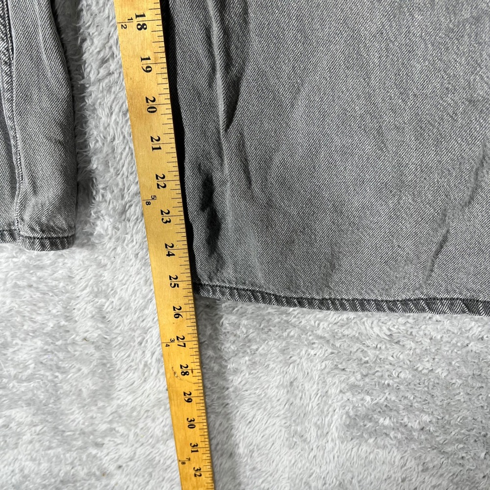 Uniqlo Jeans Womens 24 Gray Wide Leg High Rise Denim Pants Baggy - Picture 5 of 8